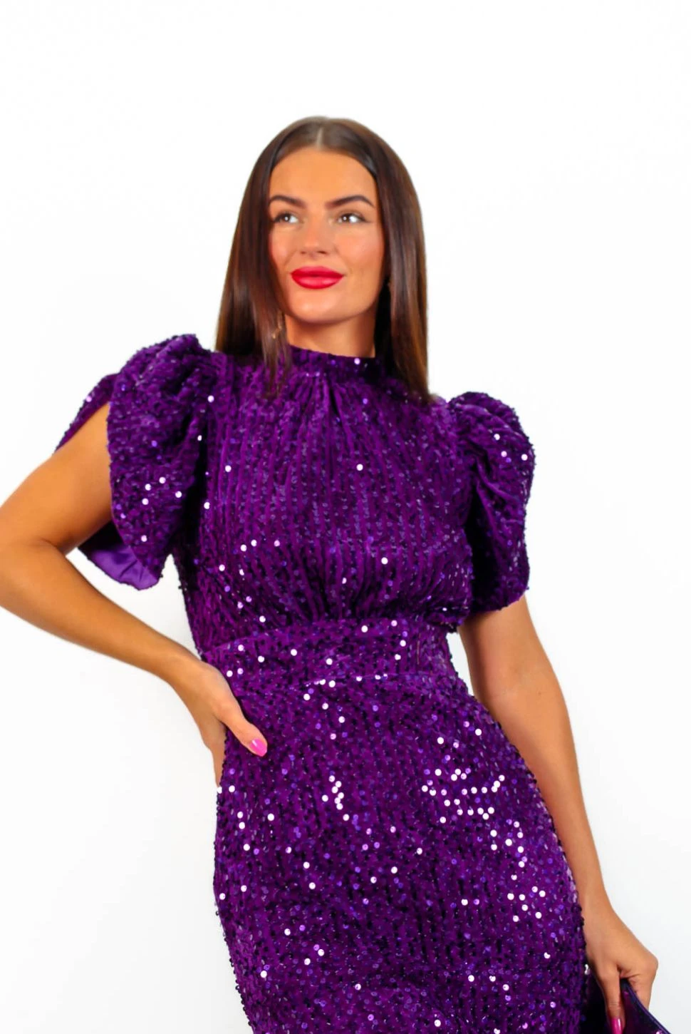 Glamazon - Purple Sequin Midi Dress 10 Glamazon - Purple Sequin Midi Dress - Image 10