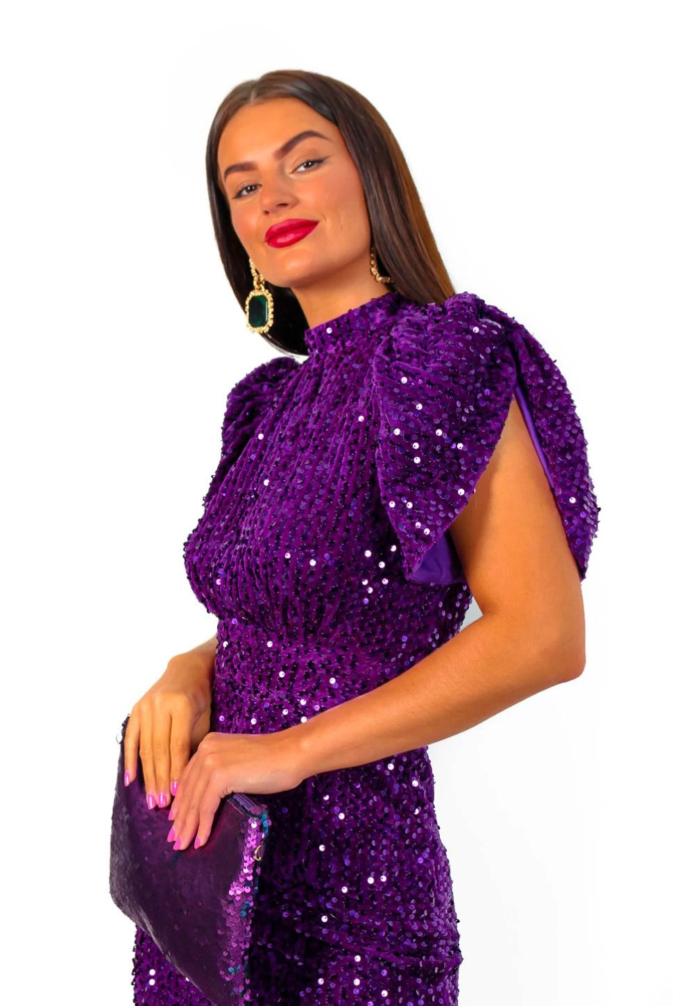 Glamazon - Purple Sequin Midi Dress 7 Glamazon - Purple Sequin Midi Dress - Image 7