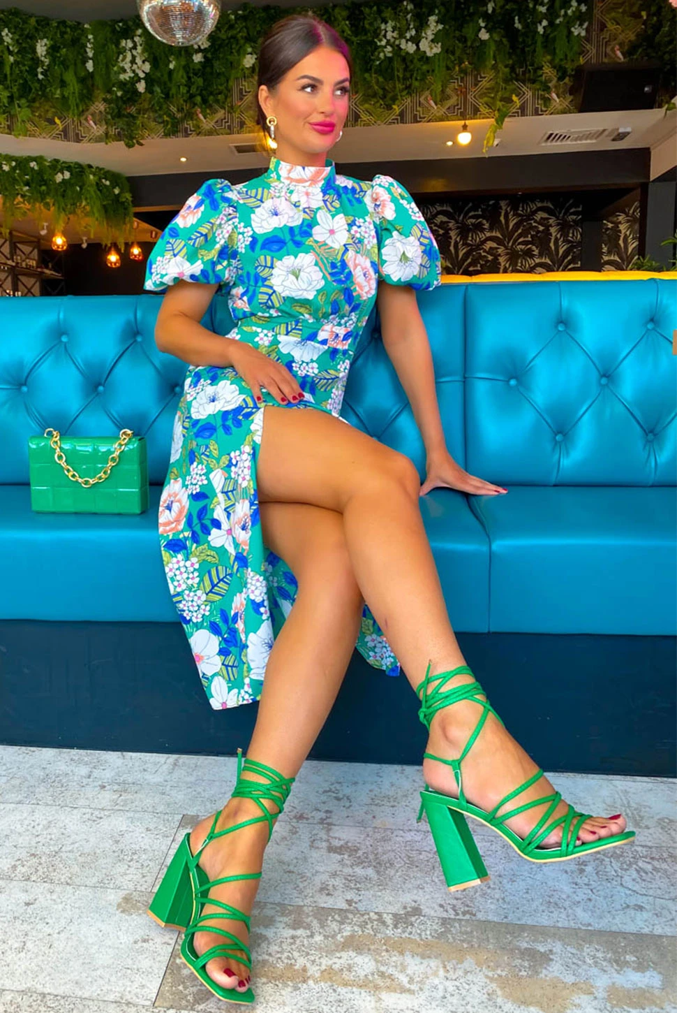 Got The Flower - Green Floral Midi Dress 1 Got The Flower - Green Floral Midi Dress