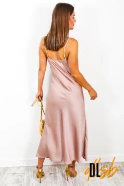 Got Me Slippin - Blush Slip Midi Dress 9 Got Me Slippin - Blush Slip Midi Dress -Glamoros Clothing Shop GotMeSlippin BlushSlipMidiDress 5