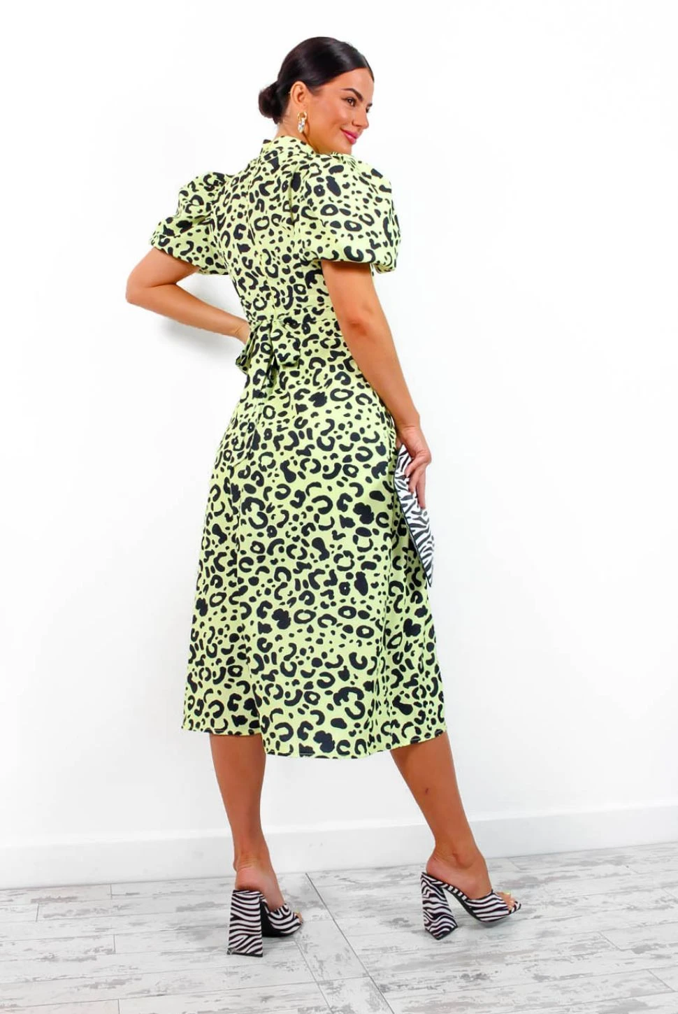Got The Flower - Lemon Leopard Print Midi Dress 7 Got The Flower - Lemon Leopard Print Midi Dress - Image 7