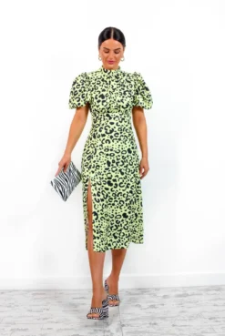 Got The Flower - Lemon Leopard Print Midi Dress 11 Got The Flower - Lemon Leopard Print Midi Dress -Glamoros Clothing Shop GotTheFlower LemonLeopardPrintMidiDress 5