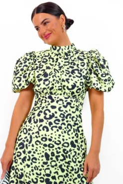 Got The Flower - Lemon Leopard Print Midi Dress 12 Got The Flower - Lemon Leopard Print Midi Dress -Glamoros Clothing Shop GotTheFlower LemonLeopardPrintMidiDress 6