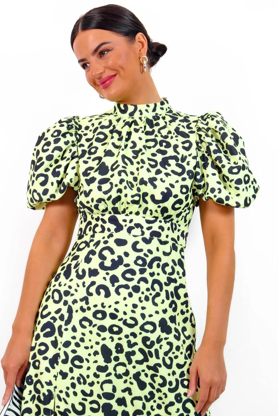 Got The Flower - Lemon Leopard Print Midi Dress 6 Got The Flower - Lemon Leopard Print Midi Dress - Image 6