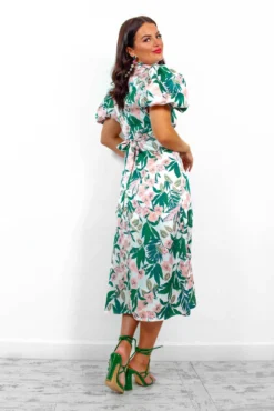 Got The Flower - White Blush Tropical Midi Dress -Glamoros Clothing Shop GotTheFlower WhiteBlushTropicalMidiDress 5