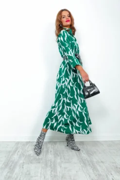 AX Paris Her Soul Is Wild - Forest White Printed Maxi Shirt Dress -Glamoros Clothing Shop HerSoulIsWild ForestWhitePrintedMaxiShirtDress5