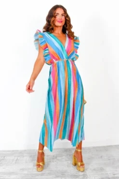 I Have A Dream - Multi Rainbow Glitter Pleated Maxi Dress 12 I Have A Dream - Multi Rainbow Glitter Pleated Maxi Dress -Glamoros Clothing Shop IHaveADream MultiRainbowGlitterPleatedMaxiDress 3