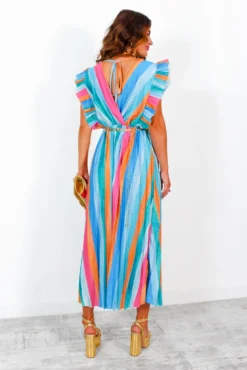 I Have A Dream - Multi Rainbow Glitter Pleated Maxi Dress 11 I Have A Dream - Multi Rainbow Glitter Pleated Maxi Dress -Glamoros Clothing Shop IHaveADream MultiRainbowGlitterPleatedMaxiDress 5