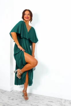 Timeless - Forest Pleated Maxi Dress 9 Timeless - Forest Pleated Maxi Dress -Glamoros Clothing Shop IMG 1858