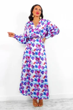 In My Imagination - Blue Purple Floral Midi Dress 15 In My Imagination - Blue Purple Floral Midi Dress -Glamoros Clothing Shop InMyImagination BluePurpleFloralMidiDress 1