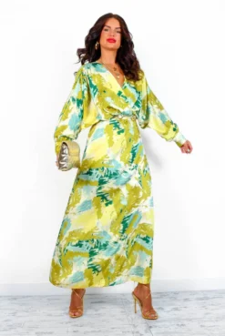 In My Imagination - Lime Green Printed Midi Dress 9 In My Imagination - Lime Green Printed Midi Dress -Glamoros Clothing Shop InMyImagination LimeGreenPrintedMidiDress2