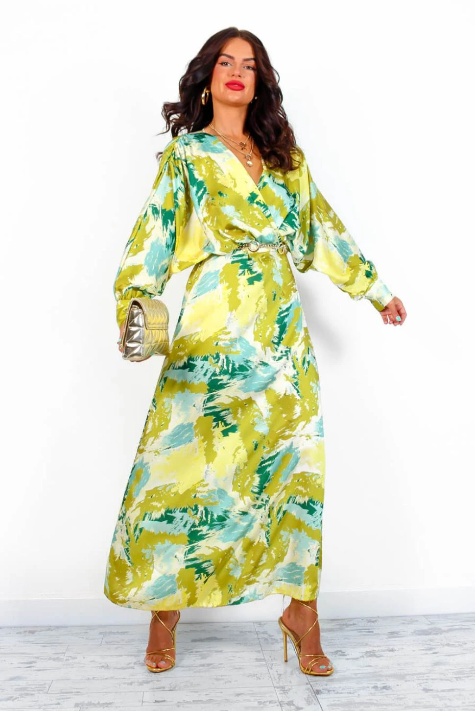 In My Imagination - Lime Green Printed Midi Dress 4 In My Imagination - Lime Green Printed Midi Dress - Image 4