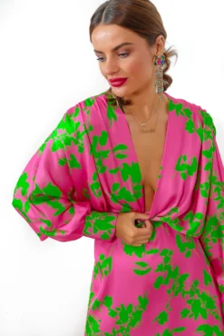 In My Imagination - Pink Lime Floral Batwing Midi Dress -Glamoros Clothing Shop InMyImagination PinkLimeFloralBatwingMidiDress 5 f4d7d76f 5d83 465c acd4 3e74d72265f8