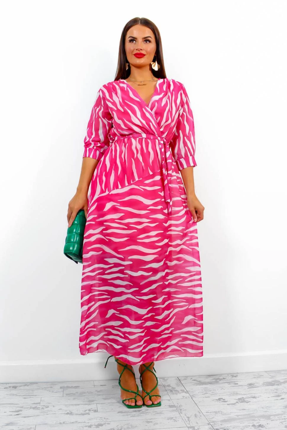 Catwalk Just My Stripe - Pink Zebra Print Midi Dress 4 Catwalk Just My Stripe - Pink Zebra Print Midi Dress - Image 4