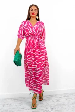 Catwalk Just My Stripe - Pink Zebra Print Midi Dress 8 Catwalk Just My Stripe - Pink Zebra Print Midi Dress -Glamoros Clothing Shop JustMyStripe PinkZebraPrintMidiDress2