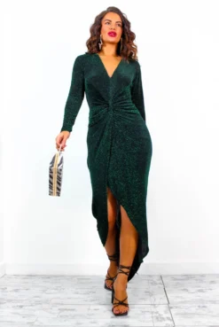 Knot Giving Up - Black Forest Glitter Knot Detail Maxi Dress -Glamoros Clothing Shop KnotGivingUp BlackForestGlitterKnotDetailMaxiDress 1