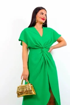 Knot In Love - Green Maxi Dress 8 Knot In Love - Green Maxi Dress -Glamoros Clothing Shop KnotInLove GreenMaxiDress1