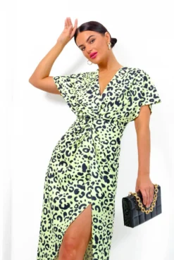 Knot In Love - Lemon Leopard Print Maxi Dress 9 Knot In Love - Lemon Leopard Print Maxi Dress -Glamoros Clothing Shop KnotInLove LemonLeopardPrintMaxiDress 5