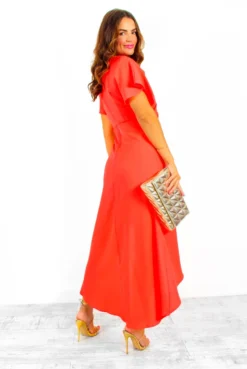 Knot In Love - Orange Maxi Dress -Glamoros Clothing Shop KnotInLove OrangeMaxiDress 4