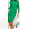 Lets Make Chic Happen - Forest Ruched Midi Dress