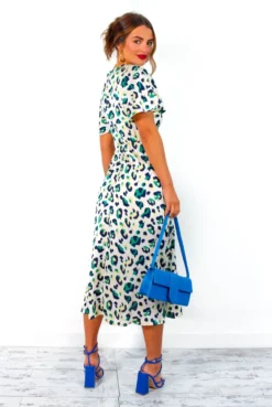 Lets Split - Cream Green Leopard Print Midi Dress -Glamoros Clothing Shop Let sSplit CreamGreenLeopardPrintMidiDress3