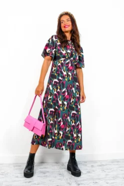 Lets Split - Forest Leopard Print Midi Dress -Glamoros Clothing Shop Let sSplit ForestLeopardPrintMidiDress 5