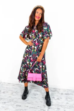 Lets Split - Forest Leopard Print Midi Dress -Glamoros Clothing Shop Let sSplit ForestLeopardPrintMidiDress 6