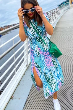 Lifes A Jungle - Multi Pattern Midi Dress