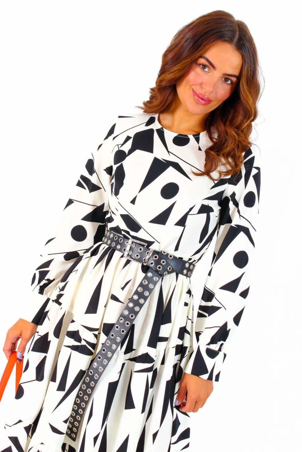 Living Wild - Cream Black Geometric Maxi Dress 5 Living Wild - Cream Black Geometric Maxi Dress - Image 5