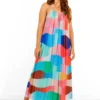 Magic Moments - Multi Printed Lurex Pleated Maxi Dress