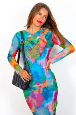 Make You Miss Me - Multi Mesh Midi Dress -Glamoros Clothing Shop MakeYouMissMe MultiMeshMidiDress 6