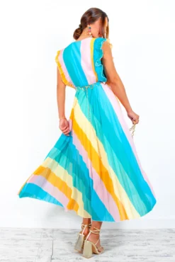 Mamma Mia - Blue Multi Stripe Maxi Dress 13 Mamma Mia - Blue Multi Stripe Maxi Dress -Glamoros Clothing Shop MammaMia BlueMultiStripeMaxiDress 4 2