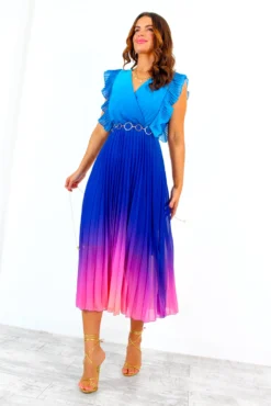 Mamma Mia - Blue Pink Ombre Pleated Maxi Dress 16 Mamma Mia - Blue Pink Ombre Pleated Maxi Dress -Glamoros Clothing Shop MammaMia BluePinkOmbrePleatedMaxiDress 4