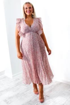 Mamma Mia - Blush Print Maxi Dress -Glamoros Clothing Shop MammaMia BlushPrintMaxiDress 2