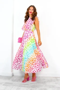 Mamma Mia - White Multi Ombre Leopard Pleated Maxi Dress -Glamoros Clothing Shop MammaMia WhiteMultiOmbreLeopardPleatedMaxiDress 6