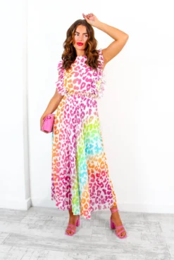 Mamma Mia - White Multi Ombre Leopard Pleated Maxi Dress -Glamoros Clothing Shop MammaMia WhiteMultiOmbreLeopardPleatedMaxiDress 8