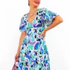 Mi Amor - Blue Green Paisley Print Mini Dress