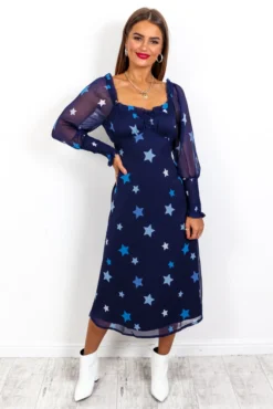 Midnight Star - Navy Star Midi Dress -Glamoros Clothing Shop MidnightStar NavyStarMidiDress 3