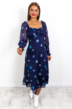 Midnight Star - Navy Star Midi Dress -Glamoros Clothing Shop MidnightStar NavyStarMidiDress 5