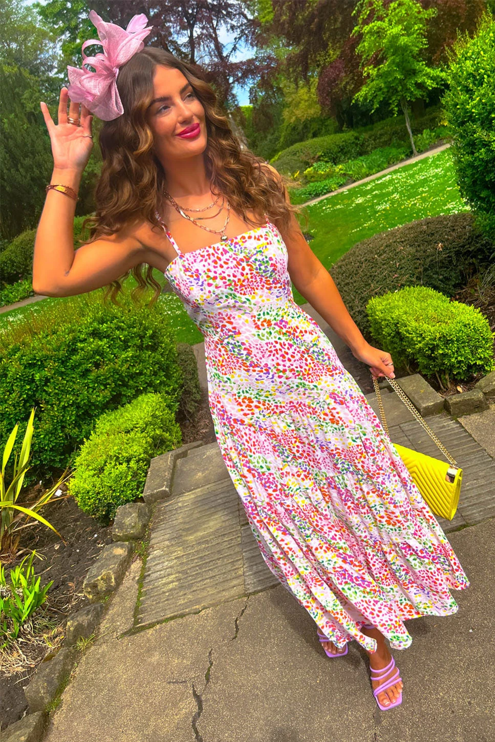 AX Paris Nobody But You - Pink Multi Animal Strappy Midi Smock Dress 1 AX Paris Nobody But You - Pink Multi Animal Strappy Midi Smock Dress