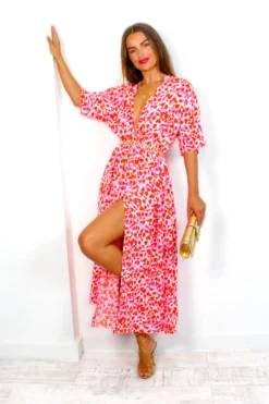 Nothing Bud Love - Red Pink Abstract Leopard Print Midi Dress -Glamoros Clothing Shop NothingBudLove RedPinkAbstractLeopardPrintMidiDress 1 153d0713 0e48 40dc 8513 3829d66d11d3 scaled