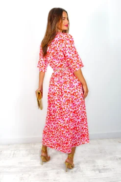 Nothing Bud Love - Red Pink Abstract Leopard Print Midi Dress -Glamoros Clothing Shop NothingBudLove RedPinkAbstractLeopardPrintMidiDress 5 54e58fd3 e9e4 4adc 958a 34371571b442 scaled