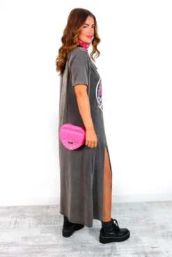 Peace Of My Heart - Multi Acid Wash Graphic T-shirt Dress -Glamoros Clothing Shop PeaceOfMyHeart MultiAcidWashGraphicT shirtDress 5