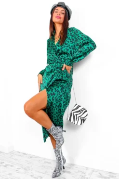 AX Paris Play With My Feelings - Forest Leopard Satin Midi Dress -Glamoros Clothing Shop PlayWithMyFeelings ForestLeopardSatinMidiDress 5