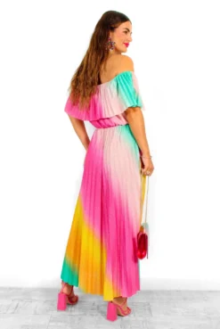 Pleat About Me - Multi Ombre Lurex Pleated Bardot Maxi Dress 19 Pleat About Me - Multi Ombre Lurex Pleated Bardot Maxi Dress -Glamoros Clothing Shop PleatAboutMe MultiOmbreLurexPleatedBardotMaxiDress 3
