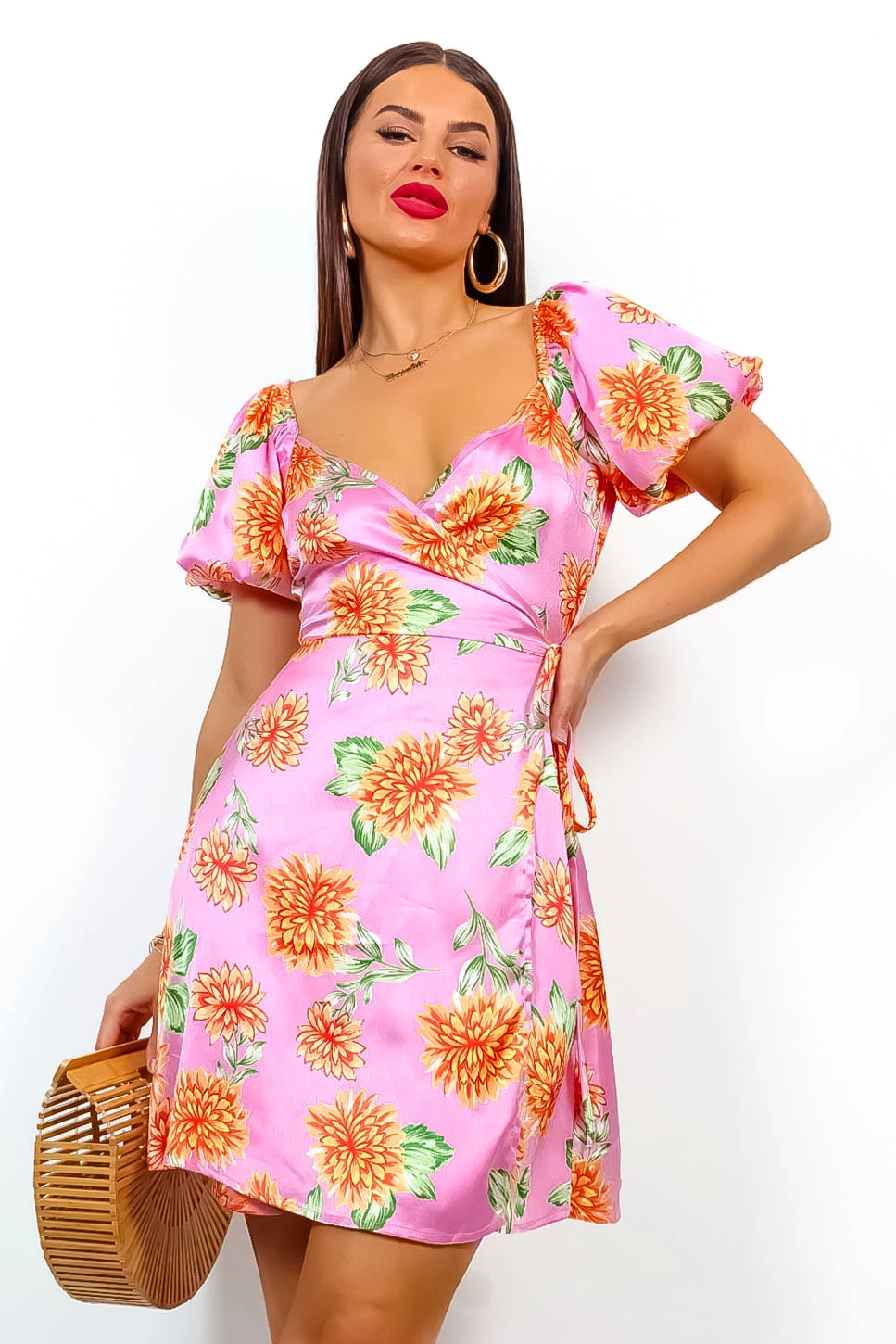 Pretty In Petals - Pink Multi Floral Mini Dress 6 Pretty In Petals - Pink Multi Floral Mini Dress - Image 6