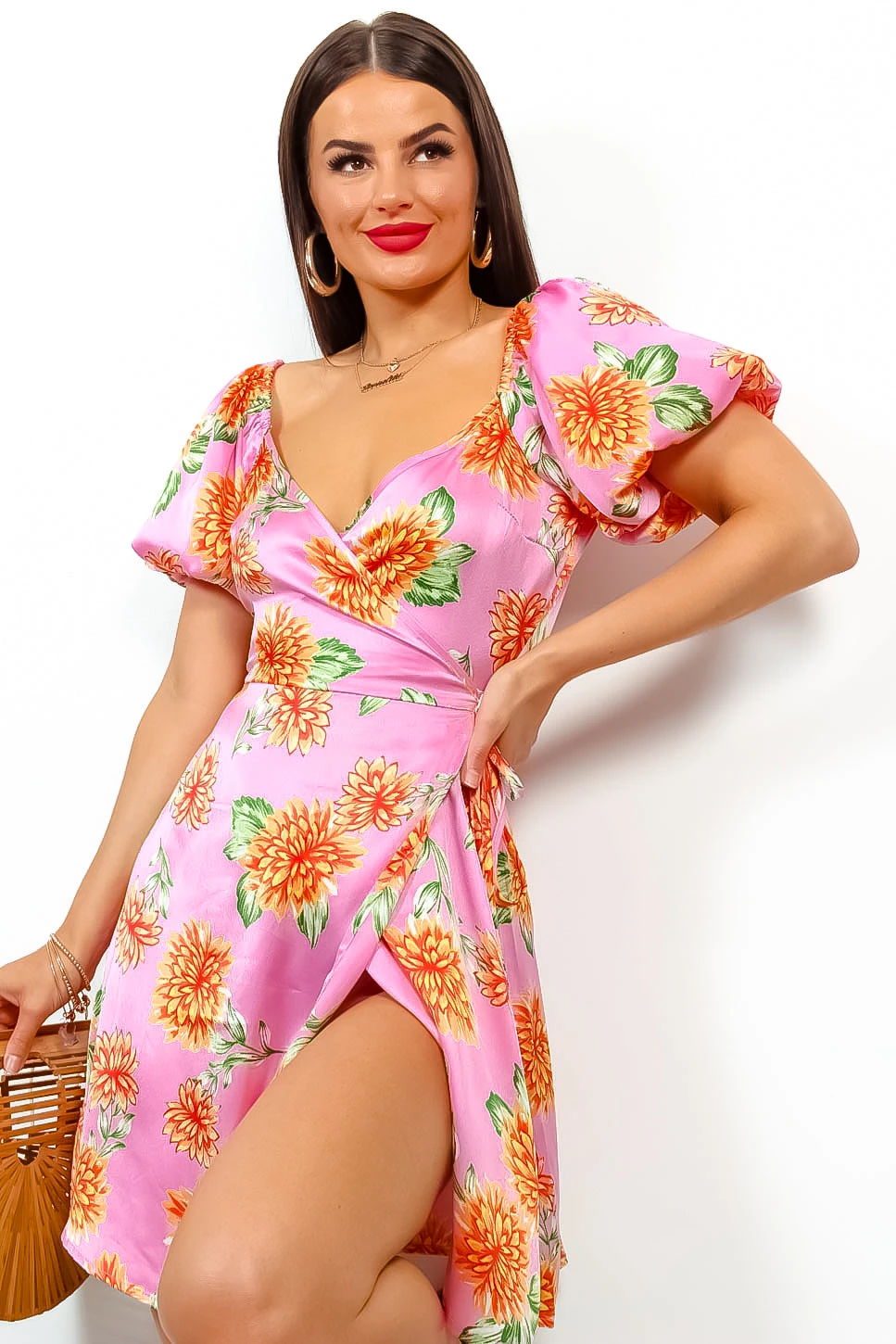Pretty In Petals - Pink Multi Floral Mini Dress 2 Pretty In Petals - Pink Multi Floral Mini Dress - Image 2