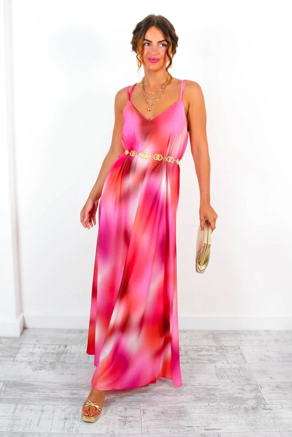 Shes A Beauty - Red Tie Dye Maxi Dress 6 Shes A Beauty - Red Tie Dye Maxi Dress - Image 6