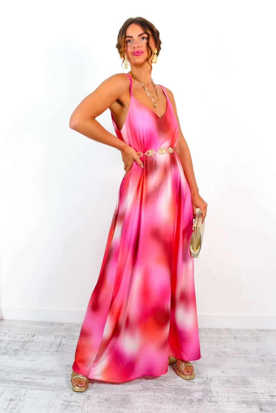 Shes A Beauty - Red Tie Dye Maxi Dress 1 Shes A Beauty - Red Tie Dye Maxi Dress