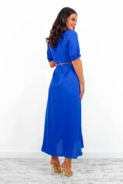 Shes Cute - Cobalt Frilled Midi Dress -Glamoros Clothing Shop She sCute CobaltFrilledMidiDress6